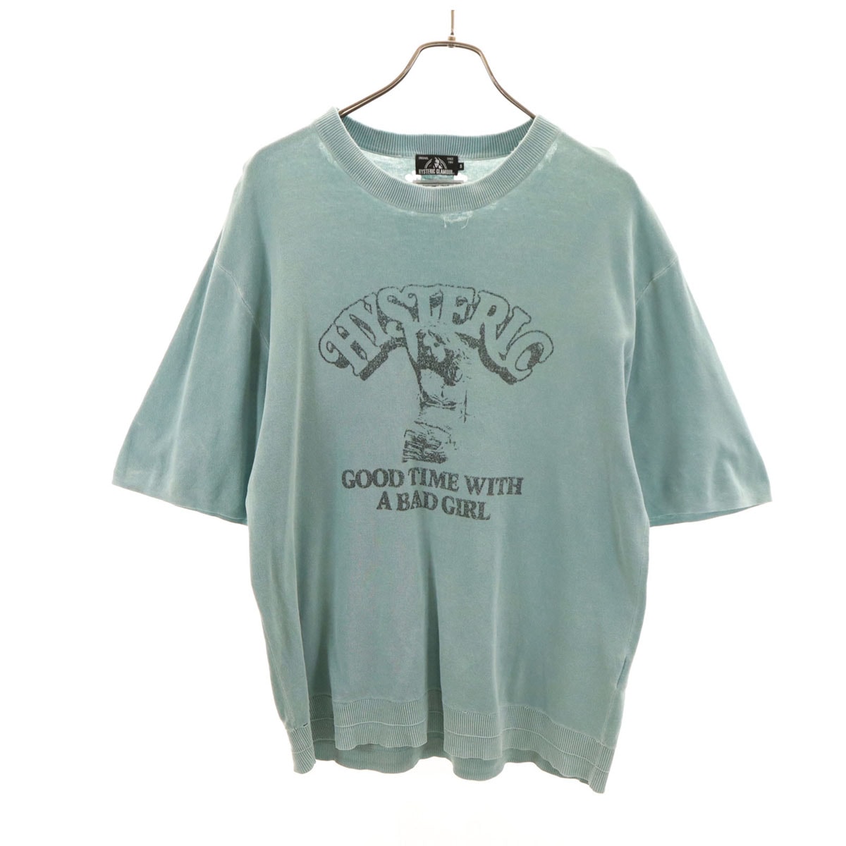 HYSTERIC GLAMOUR ヒステリックグラマー 半袖 サマー ニット S ブルー系