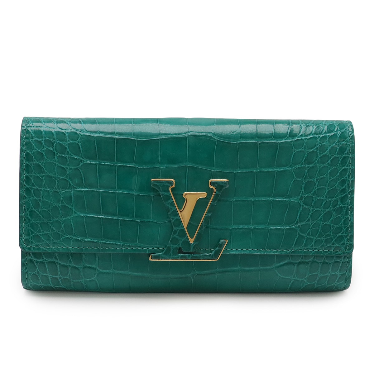 ルイ・ヴィトンポルトフォイユ カプシーヌ クロコダイル ブリリアント