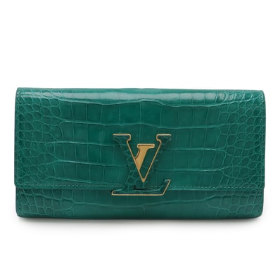 ルイ・ヴィトンポルトフォイユ カプシーヌ クロコダイル ブリリアント