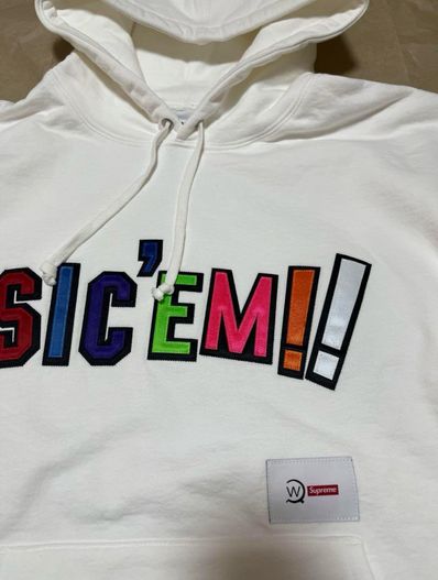 Supreme / WTAPS Sic'em! Hooded Sweatshirt "White"