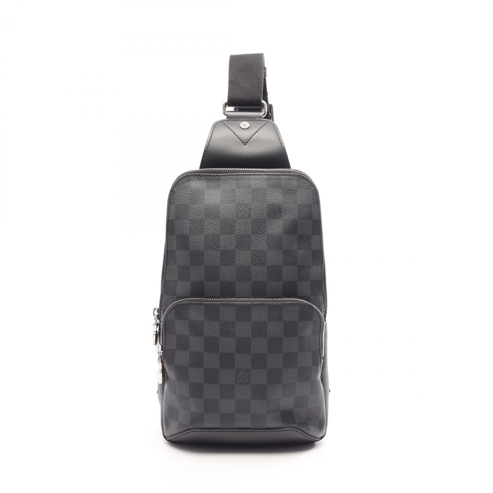 ルイ・ヴィトン LOUIS VUITTON アヴェニュー スリングバッグ ダミエグラフィット ウエストバッグ ボディバッグ バッグ PVCコーティングキャンバス レザー ダミエ・グラフィット メンズ ブラック系 N41719
