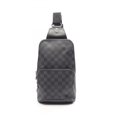 ルイ・ヴィトン LOUIS VUITTON アヴェニュー スリングバッグ ダミエグラフィット ウエストバッグ ボディバッグ バッグ PVCコーティングキャンバス レザー ダミエ・グラフィット メンズ ブラック系 N41719