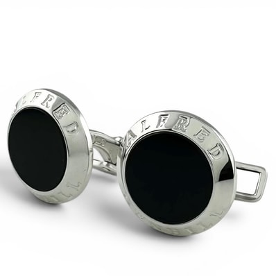 極美品 ダンヒル カフスボタン カフリンクス ブラック メンズ JSB8201H