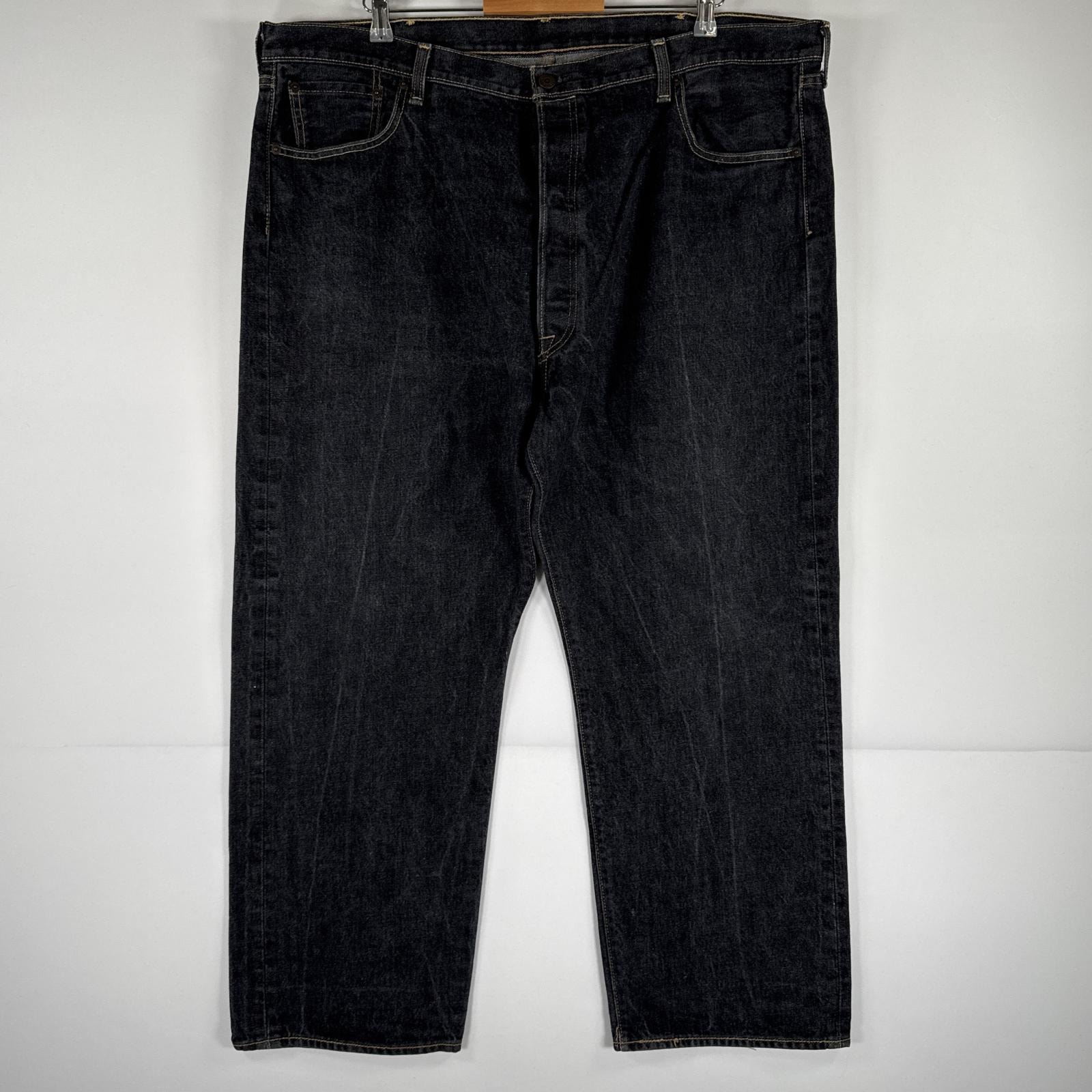 古着 リーバイス Levi's デニムパンツ 501 ジーパン ストレート 大きいサイズ ボタンフライ ジーンズ ビッグサイズ 特大 w46 L30  ブラック メンズ