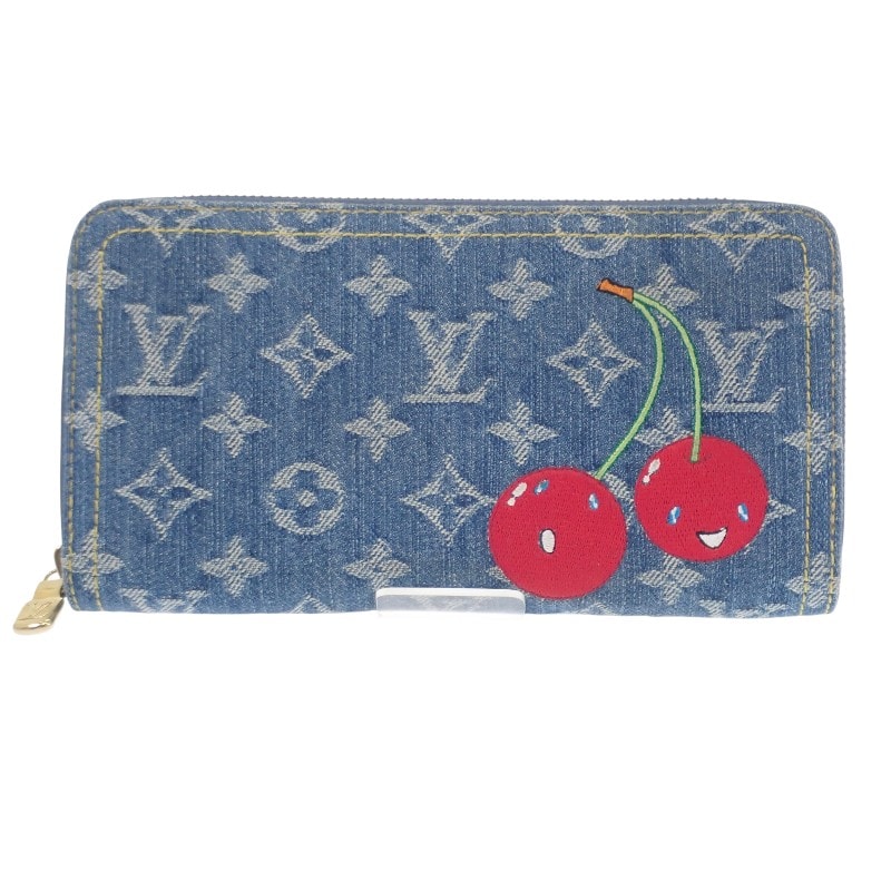 ルイヴィトン LOUIS VUITTON LV × TM ジッピー ウォレット M23161 長財布 モノグラムデニム ブルー ゴールド金具 レディース メンズ【中古】【Aランク】