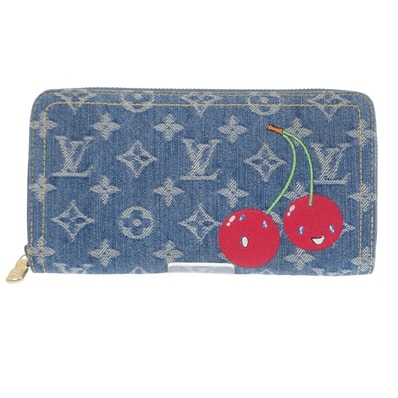 ルイヴィトン LOUIS VUITTON LV × TM ジッピー ウォレット M23161 長財布 モノグラムデニム ブルー ゴールド金具 レディース メンズ【中古】【Aランク】
