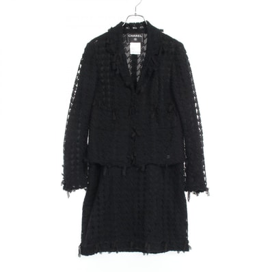 シャネル CHANEL スーツ 衣料品 ウール ナイロン レディース ブラック系 P24979 P24980 【中古】