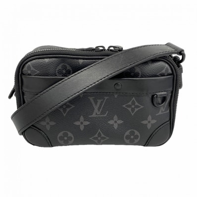 ★最終価格【6cd4685】ルイヴィトン ショルダーバッグ モノグラム・エクリプス アルファメッセンジャー M46955 ブラック【中古】メンズ