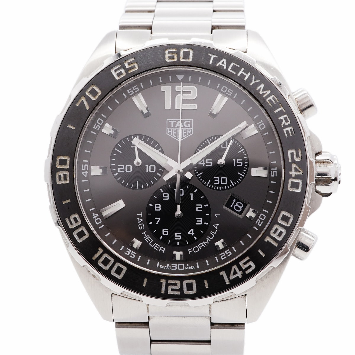 ★最終価格【6whd0292】タグホイヤー フォーミュラ1 クロノグラフ CAZ1011 グレー文字盤【中古】腕時計 メンズ