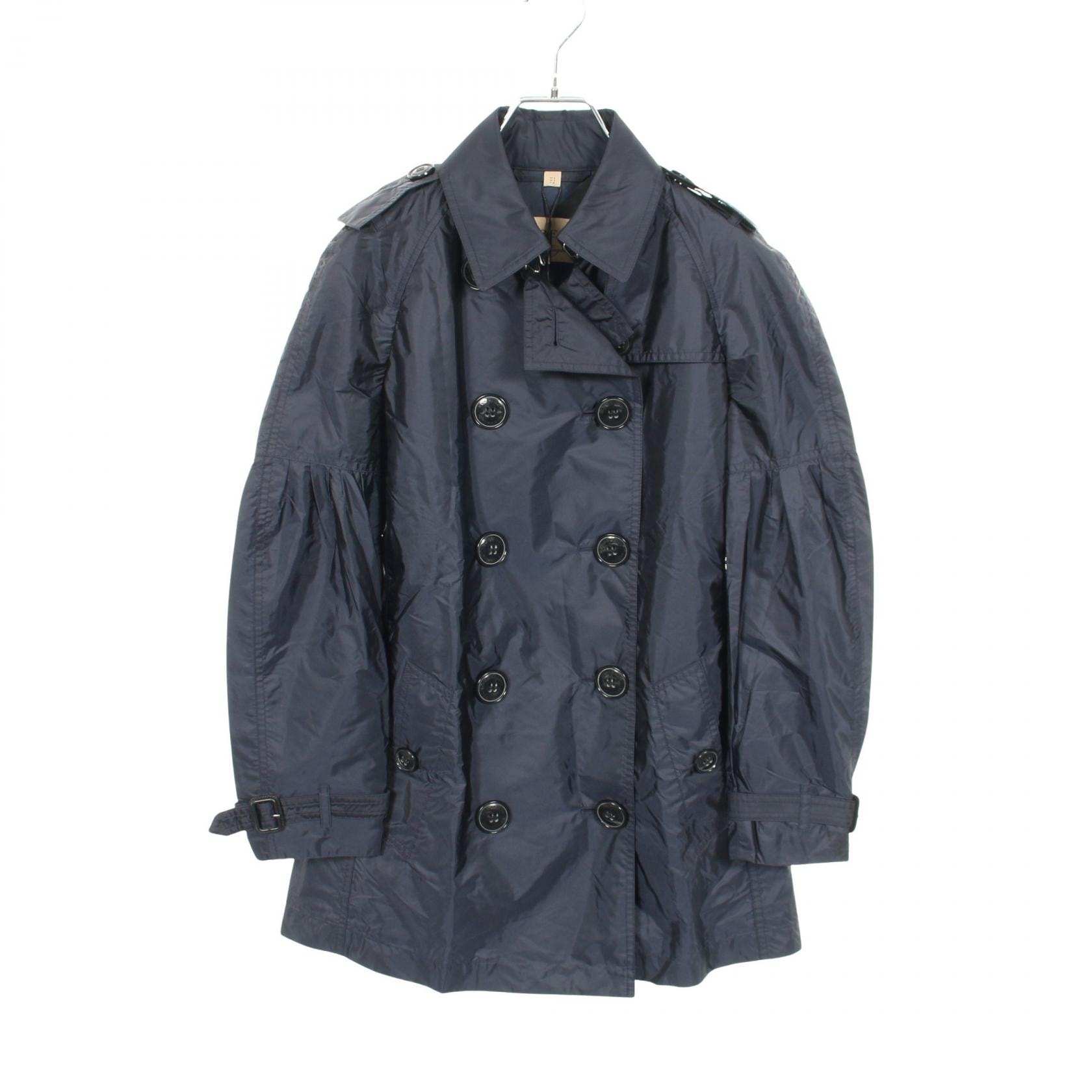 バーバリー BURBERRY トレンチコート 衣料品 アウター ナイロン レディース ネイビー系 【中古】