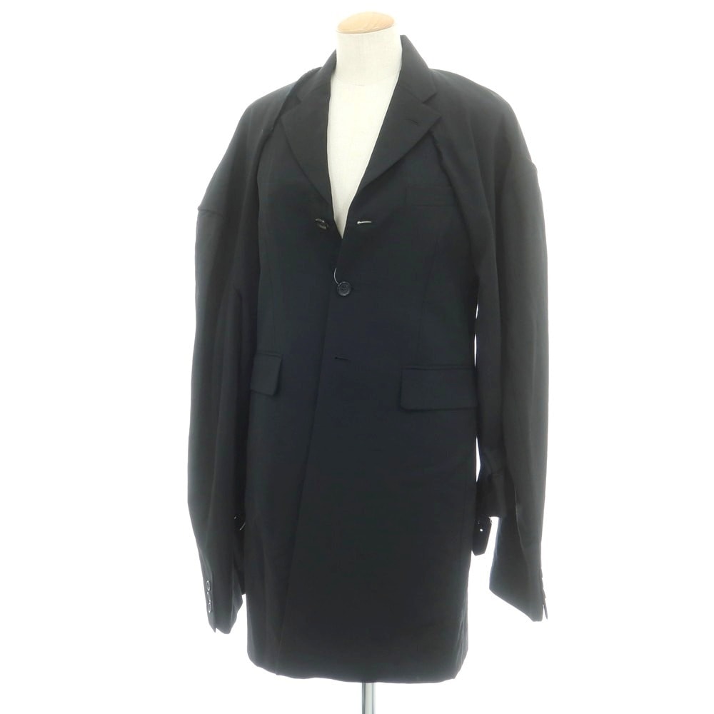 【中古】コムデギャルソン COMME des GARCONS 2025年春夏 ウール セパレートスリーブジャケット ブラック【サイズXS】【レディース】