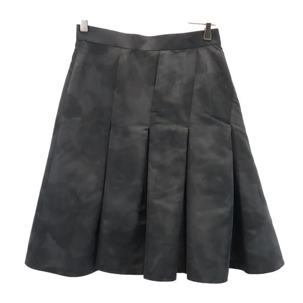 LANVIN ランバン 日本製 ミディ丈 ボックス スカート 40 黒