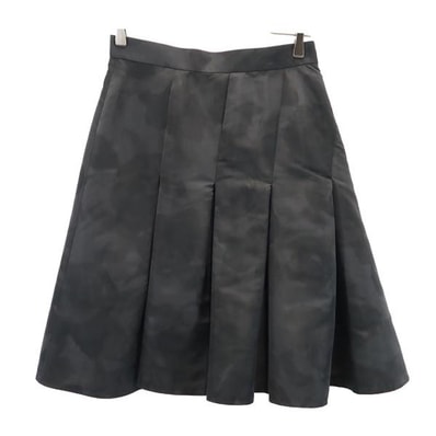 LANVIN ランバン 日本製 ミディ丈 ボックス スカート 40 黒
