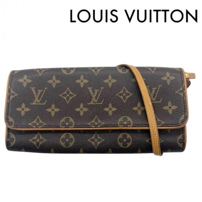 LOUIS VUITTON ルイ・ヴィトン ショルダーバッグ ポシェットツイン GM モノグラム 斜め掛けバッグ BA0010 ★中古★