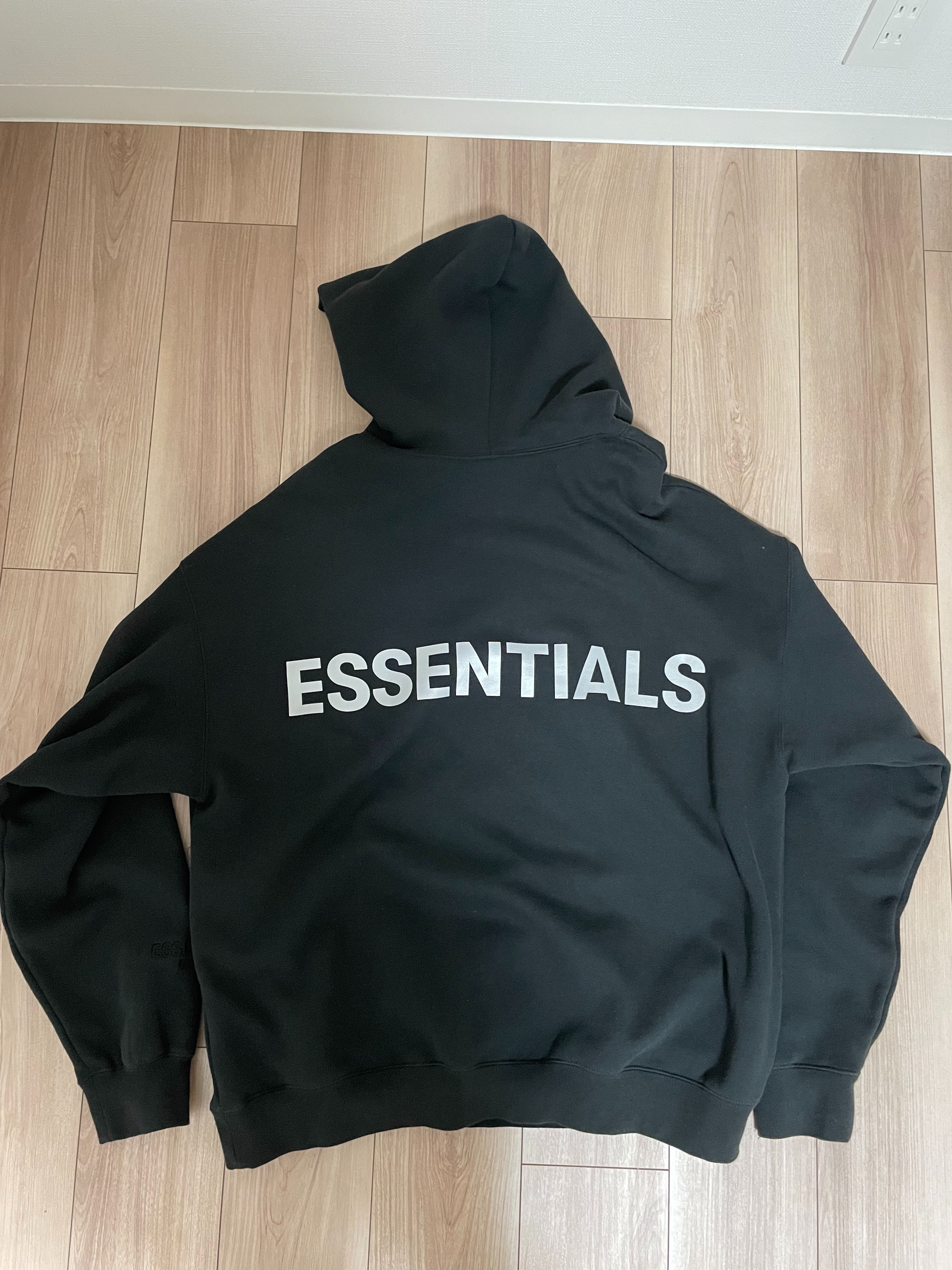 FEAR OF GOD ESSENTIALS 3M Logo Pullover Hoodie "Black"