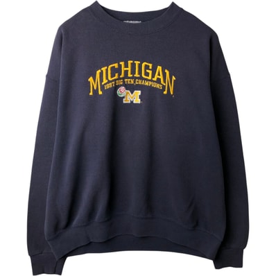 古着 90年代 リー Lee SPORT MICHIGAN ミシガン大学 1997 BIG TEN CHAMPIONS カレッジスウェットシャツ トレーナー USA製 メンズXL相当 ヴィンテージ/eaa632869