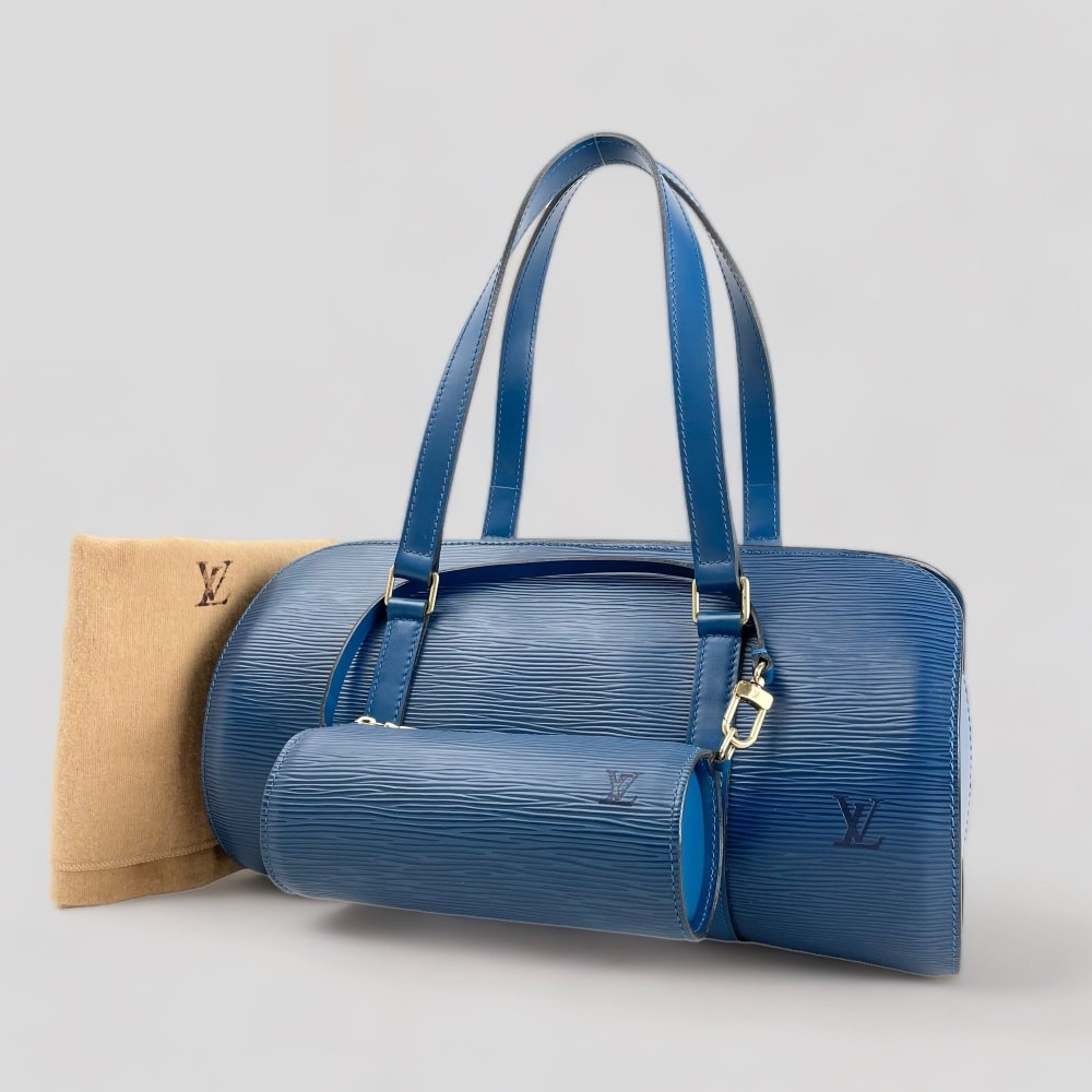 Louis Vuitton Epi Soufflot With Pouch Toledo Blue M52225 ルイ ヴィトン エピ・スフロ ポーチ付 ハンドバッグ