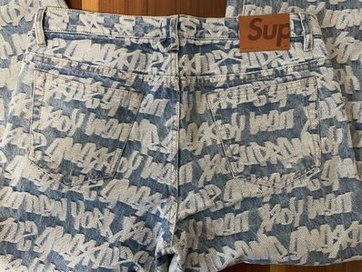 Supreme Fat Tip Jacquard Regular Jean "Blue"