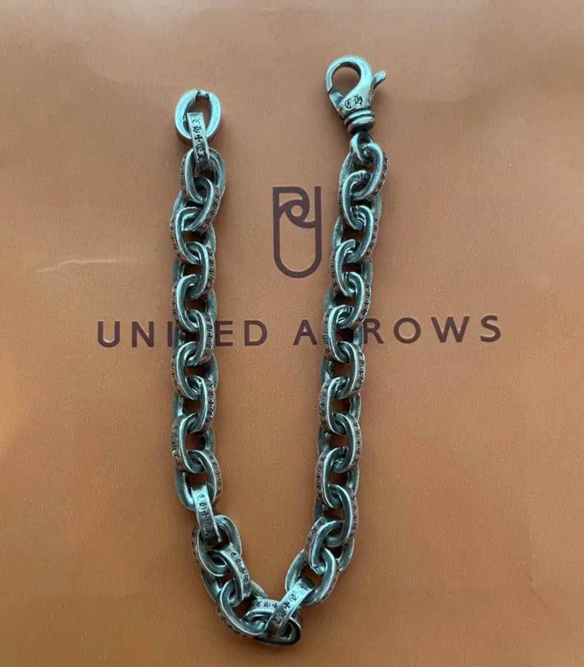 Chrome Hearts Large Paper Chain Bracelet "Silver"