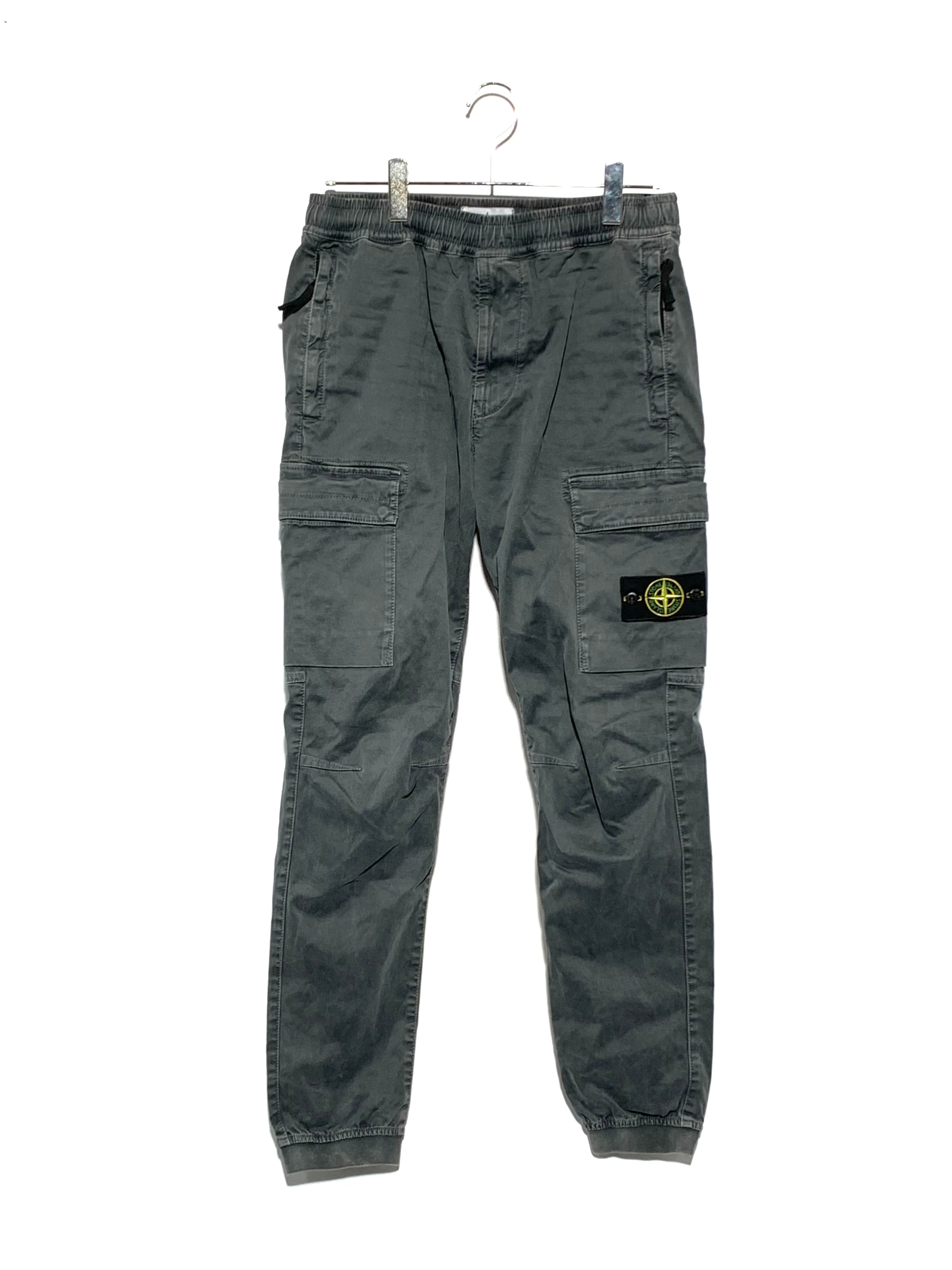 STONE ISLAND 23AW COMPASS PATCH LOGO CARGO TROUSERS Grey