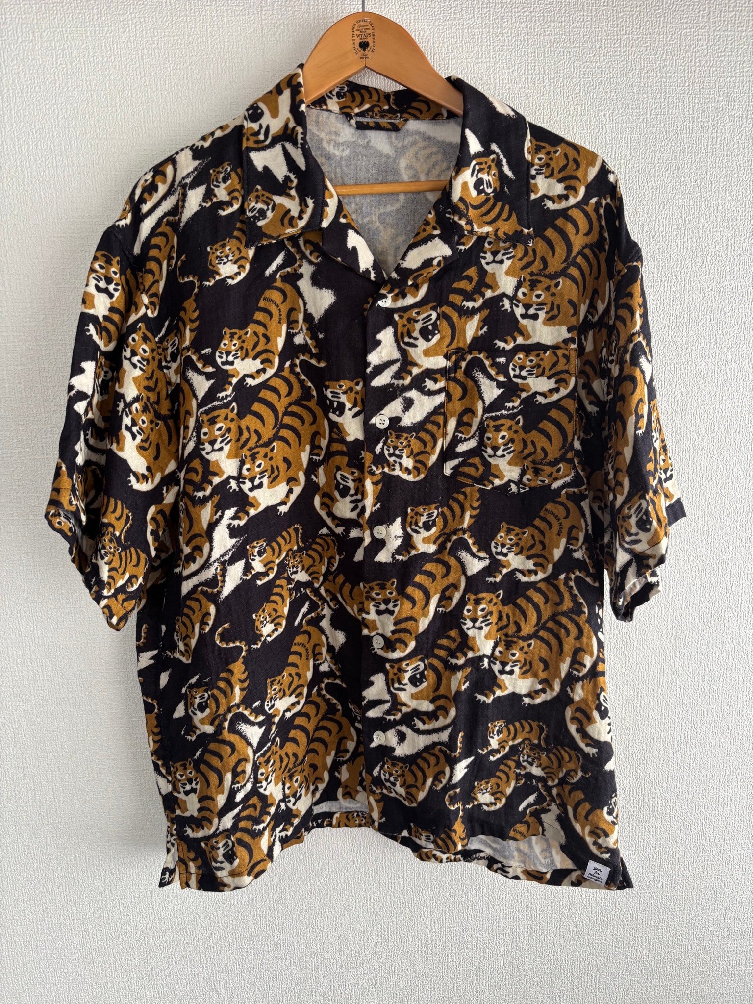 HUMAN MADE TIGER GAUZE ALOHA SHIRT "Navy"