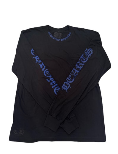 Chrome Hearts 1988 Neck Logo L/S Tee "Black/Blue"