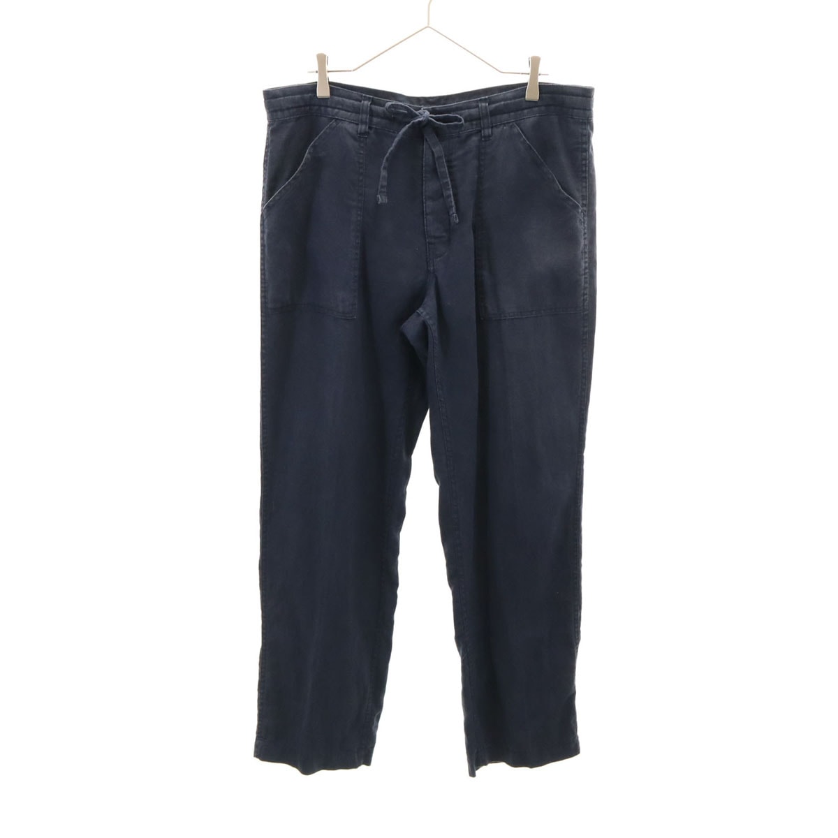 GAP ギャップ リネン イージーパンツ L ネイビー