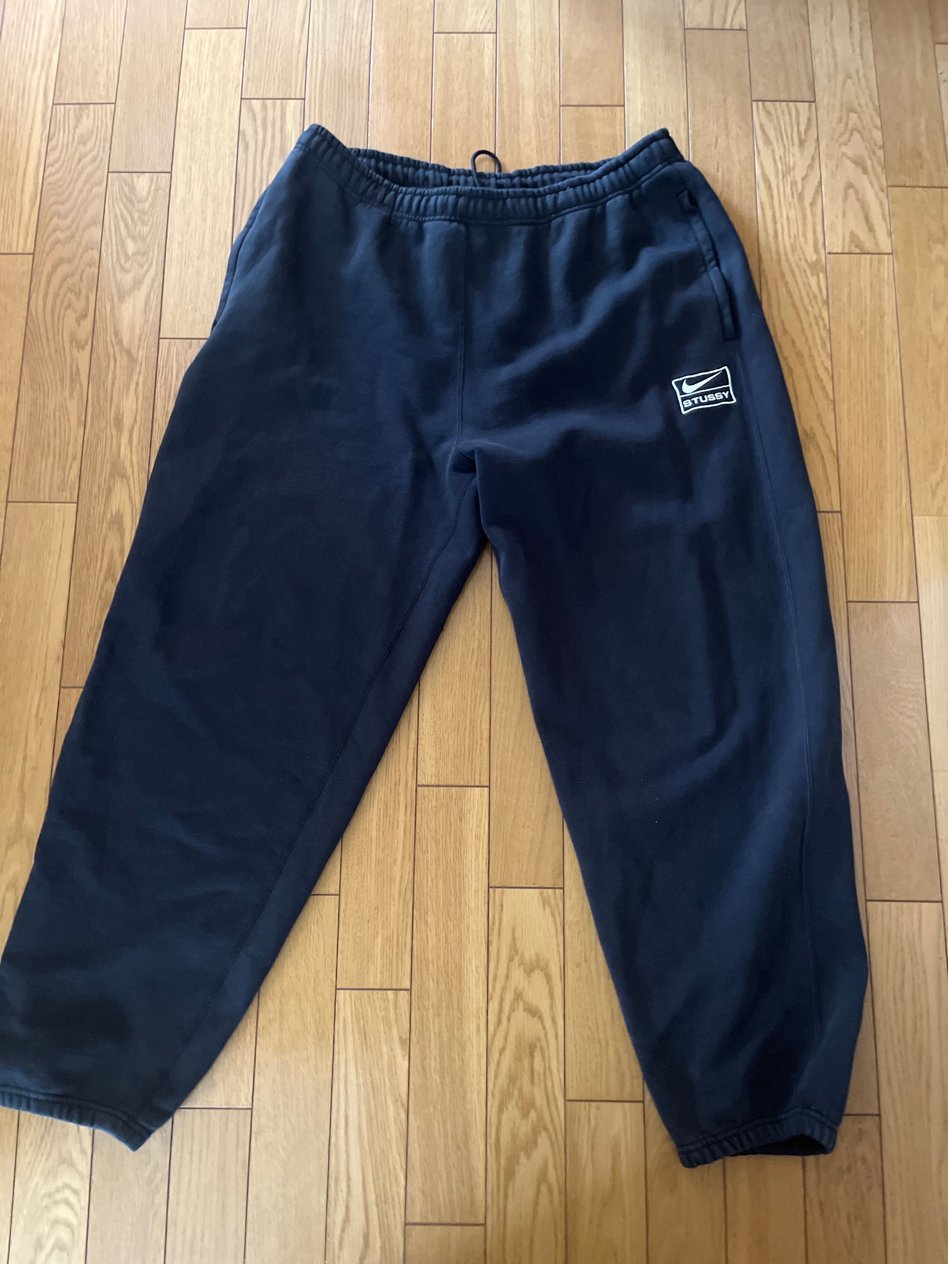 Stussy x Nike Stone Washed Fleece Pant "Black" (US Size) FN5235-010