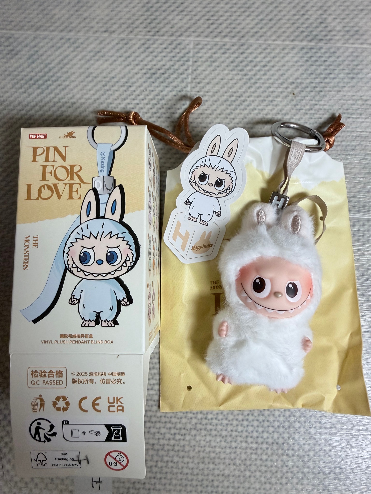 POP MART THE MONSTERS (LABUBU) Pin for Love Series-Vinyl Plush Pendant (A-M) H