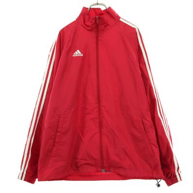 adidas アディダス 刺繍 長袖 トラックジャケット M レッド