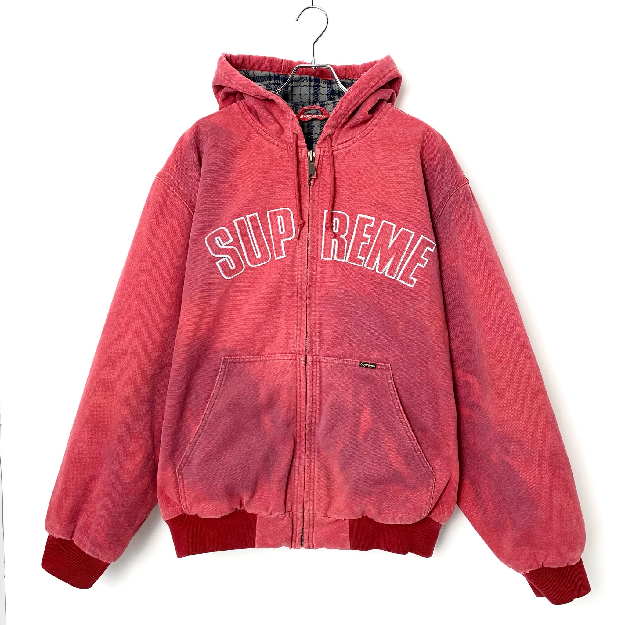 Supreme Reflective Arc Hooded Work Jacket "Red"
