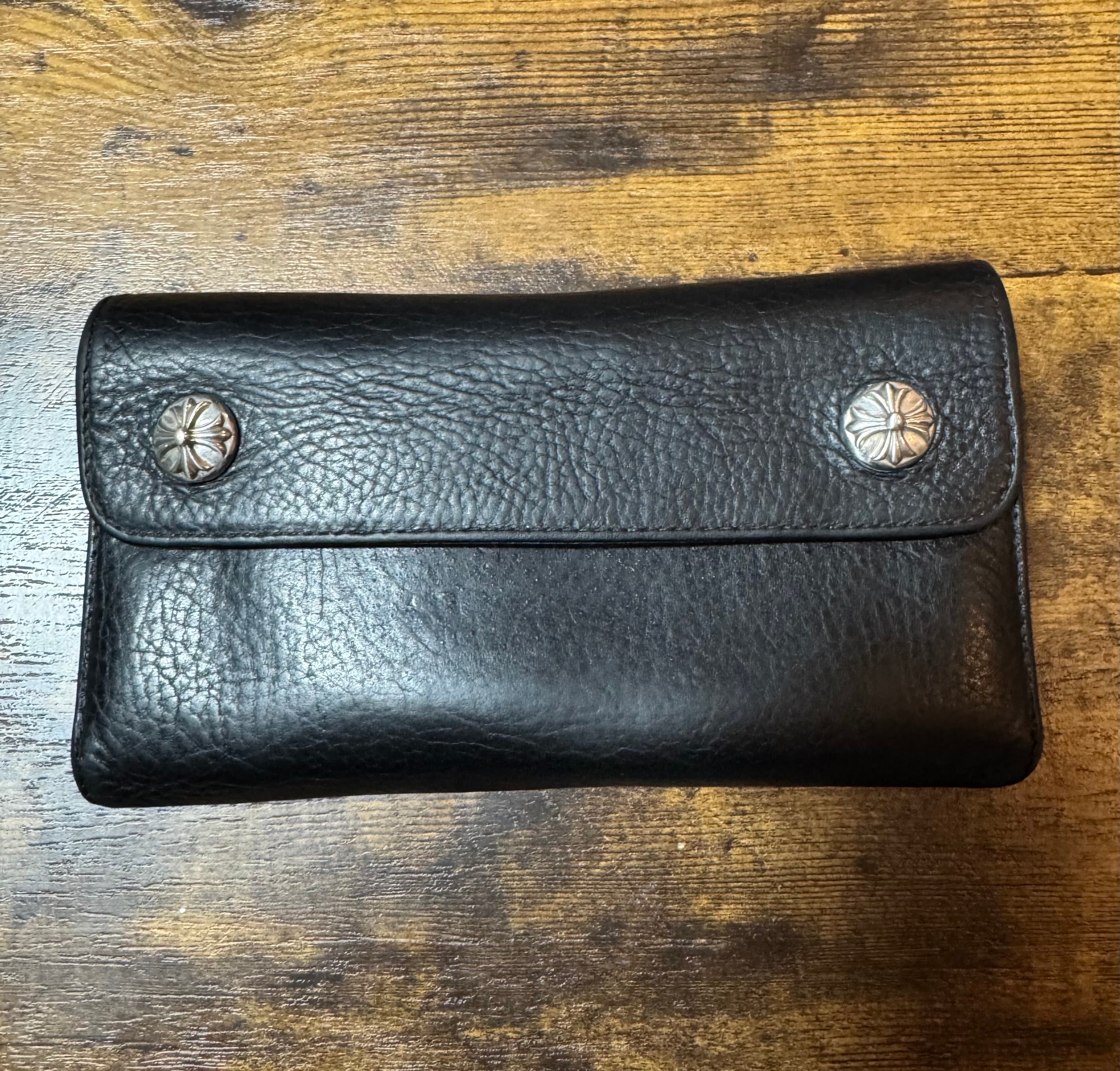 Chrome Hearts Wave Wallet Leather "Black"