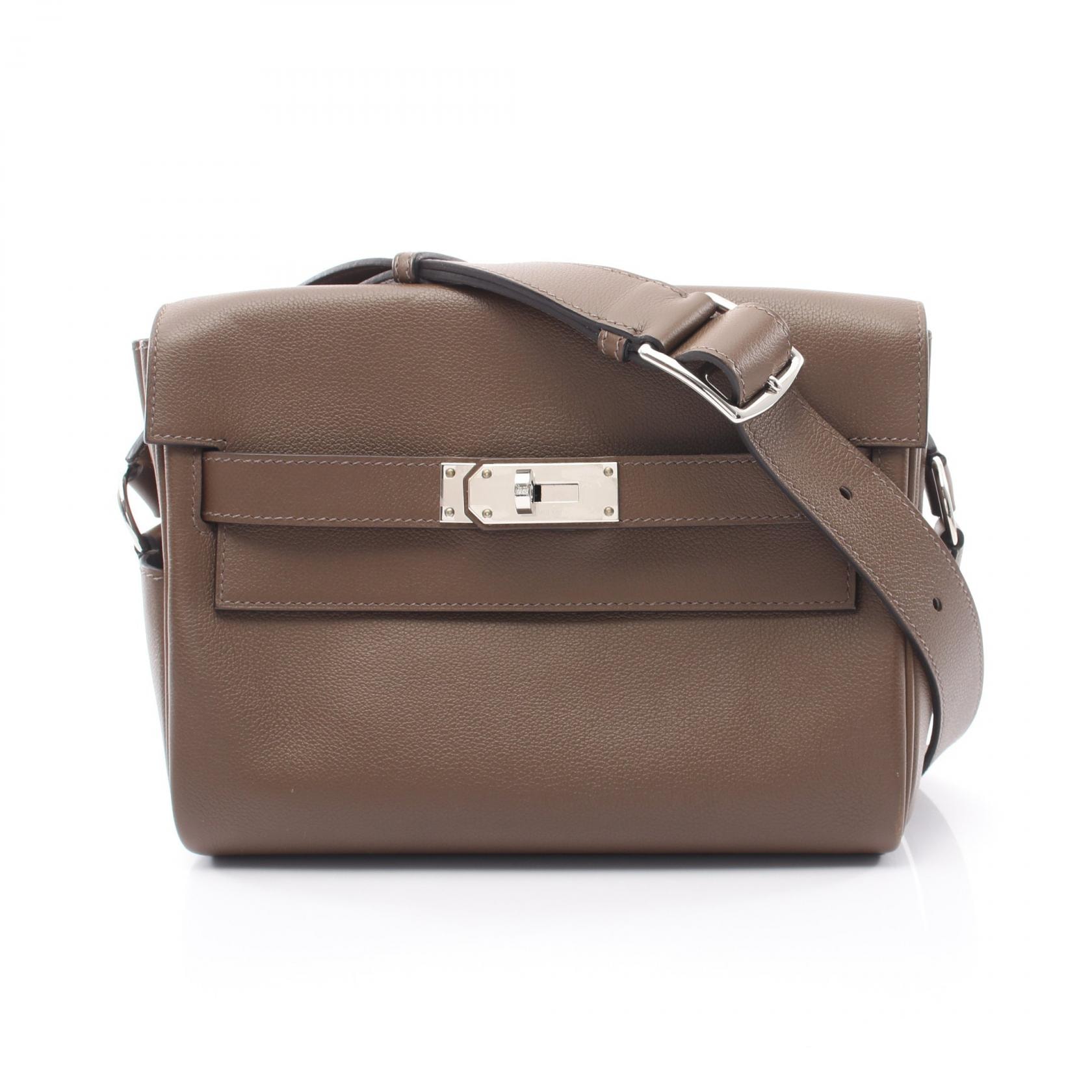エルメス HERMES ケリー メッセンジャーPM ショルダーバッグ バッグ レザー エバーカラー エバーカラー B刻印(2023年製造) レディース ブラウン系 【中古】