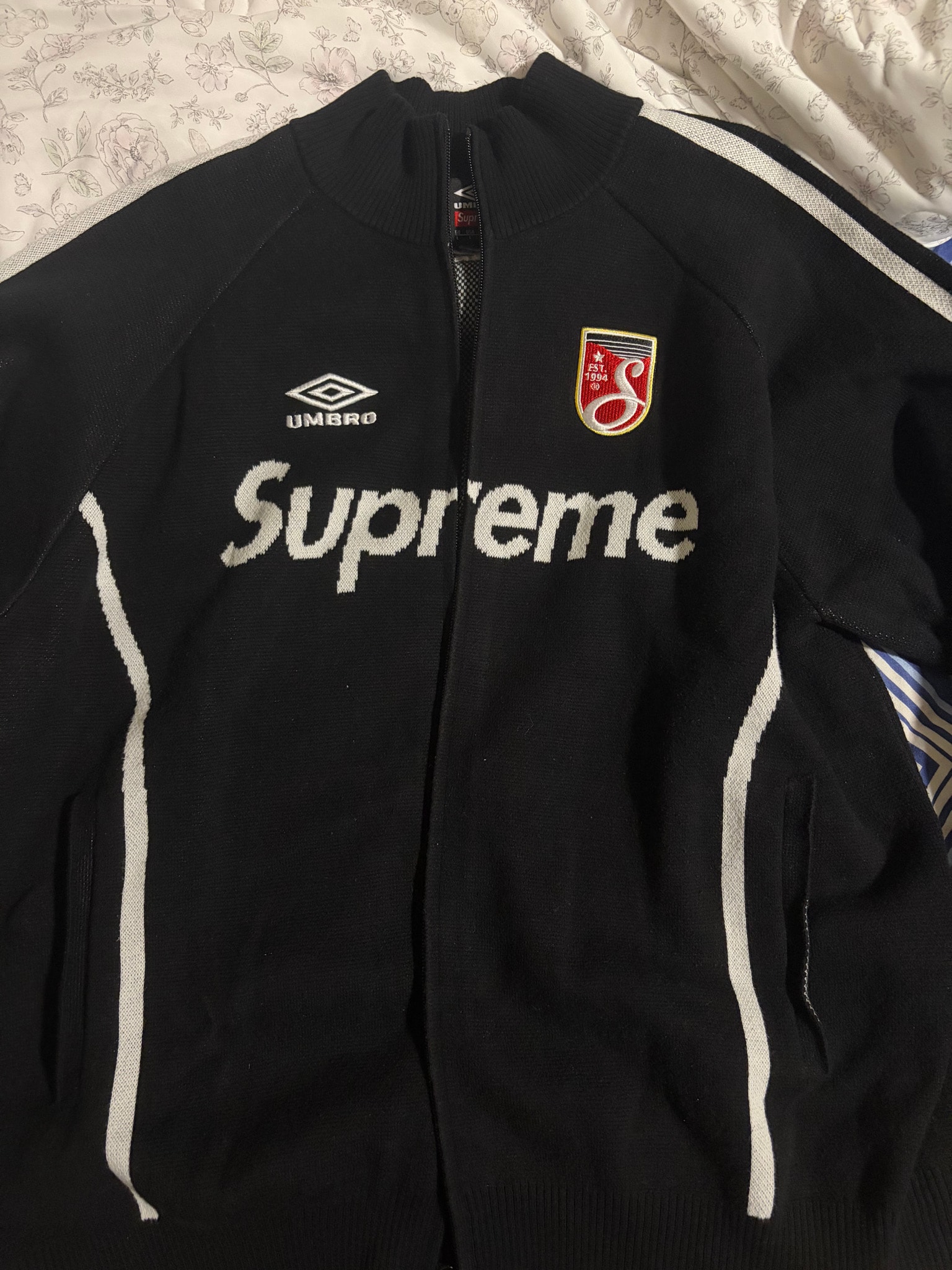 Supreme x Umbro Zip Up Sweater "Black"