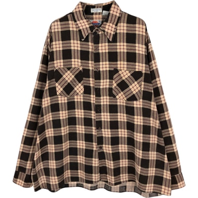 古着 ディッキーズ Dickies 長袖 プリントネルチェックシャツ メンズXL相当/eaa675472