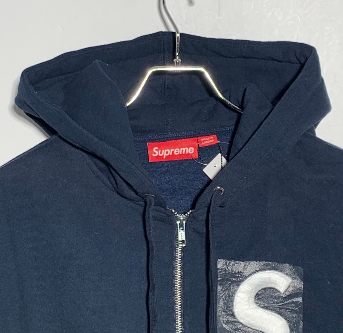 Supreme S Logo Zip Up Hooded Sweatshirt (25FW) "Navy"