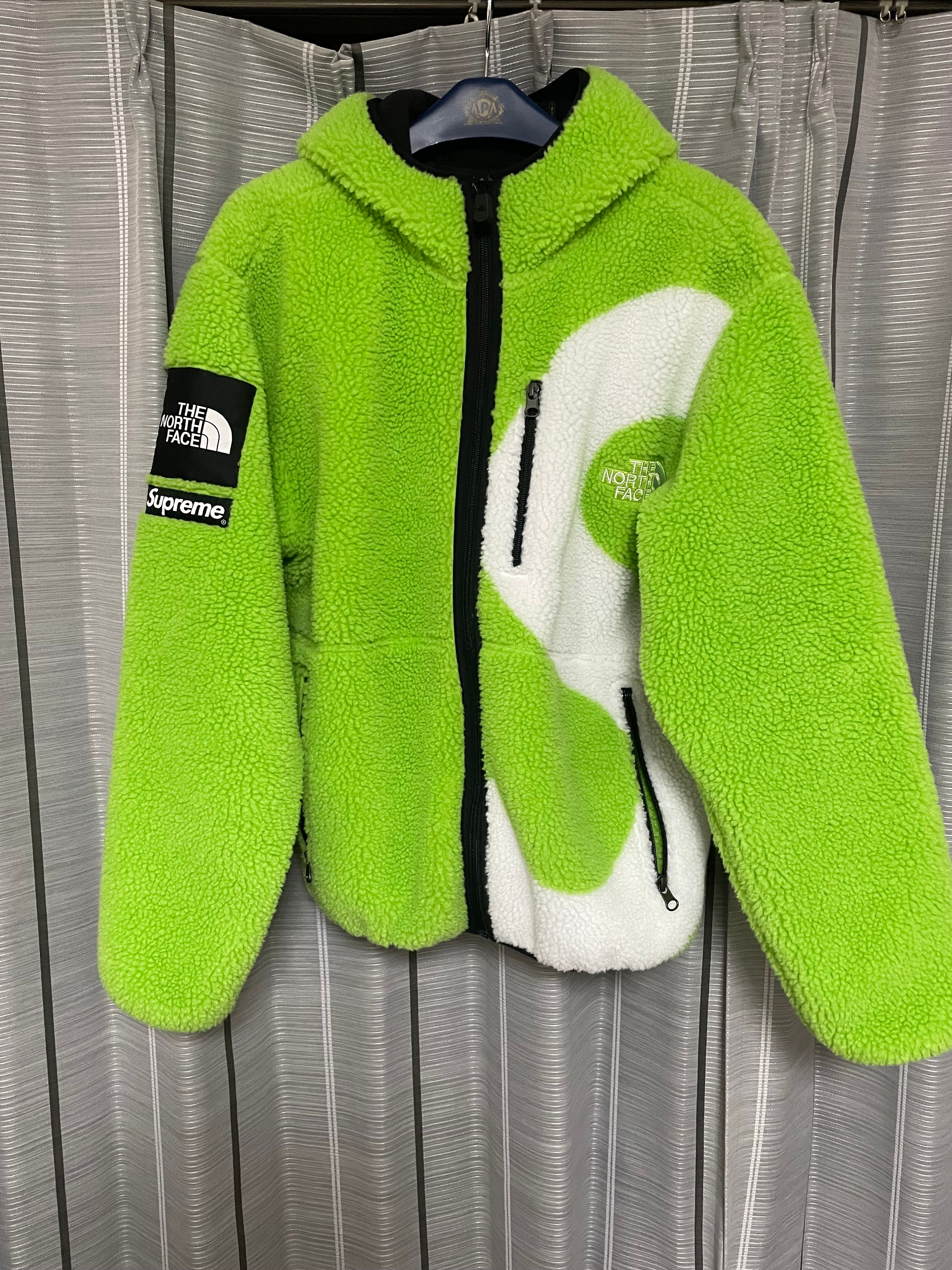 Supreme x The North Face S Logo Hooded Fleece Jacket "Green"