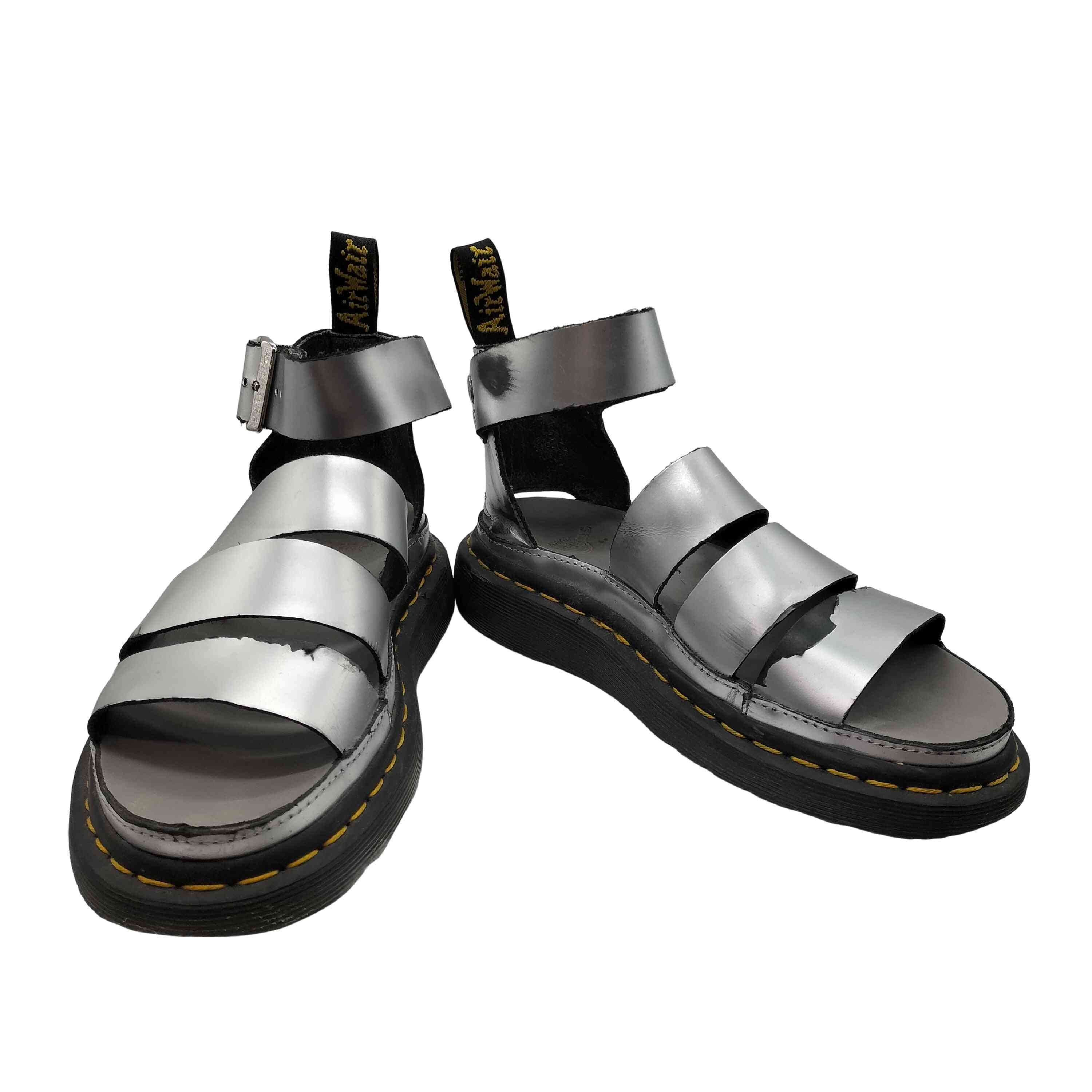 CLARISSA 2 SILVER METALLIC CALF SANDALS クラリッサ 2 サンダル【1143271681123】