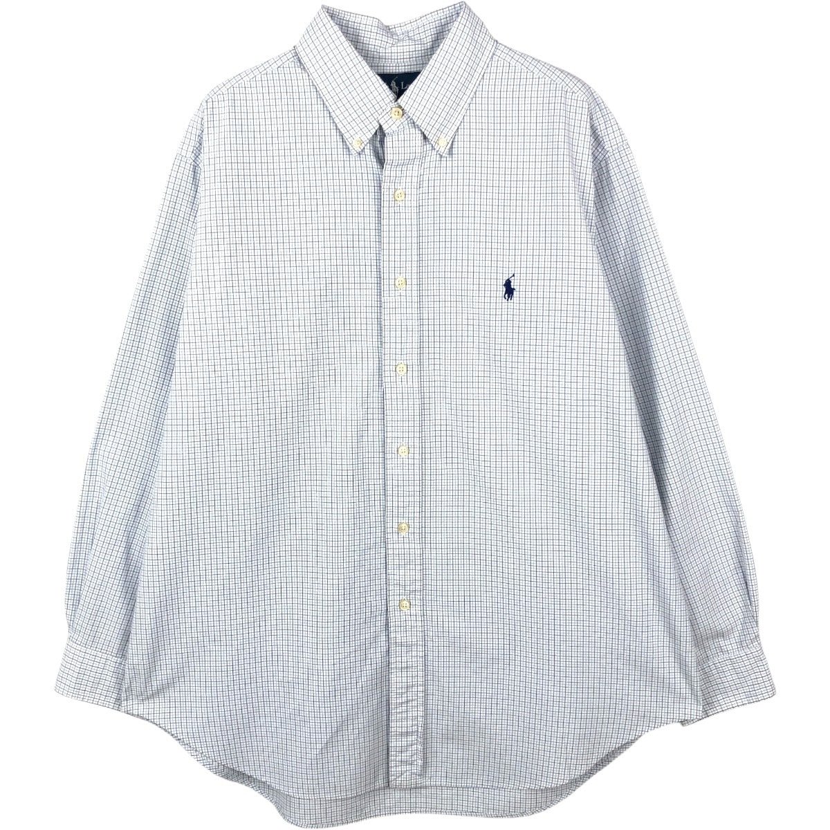 古着 ラルフローレン Ralph Lauren CLASSIC FIT クラシックフィット 長袖 ボタンダウンチェックシャツ メンズL相当/eaa662755