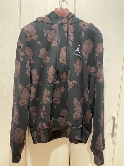 Jordan A ma maniere Allover Print Fleece Hoodie "Black"