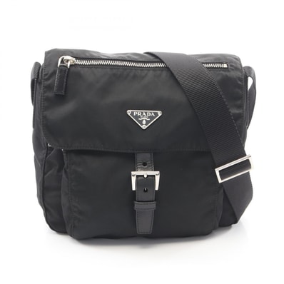 プラダ PRADA VELA SPORT ショルダーバッグ バッグ ナイロン レザー レディース ブラック系 BT8994 【中古】