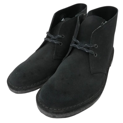 SOPHNET. ソフネット ブーツ 26176817 DESERT BOOTS サイドジップ スエード デザート ブーツ ブラック系 9.5【中古】