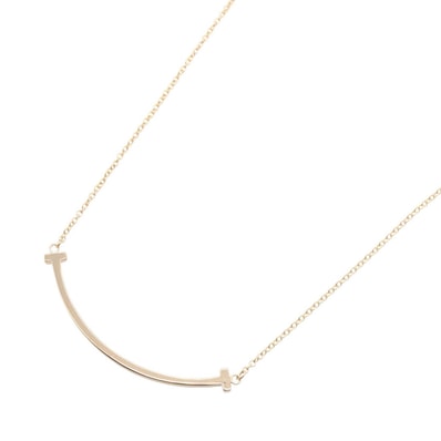 ティファニー TIFFANY&CO Tスマイル スモール ネックレス ネックレス ジュエリー K18PG(ピンクゴールド) レディース ゴールド系 【中古】
