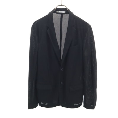 ZARA ザラ メッシュ ジャケット 36 ブラック ストレッチ