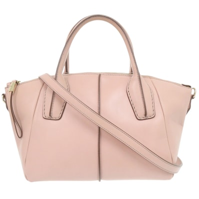 トッズ Dスタイリング 2WAY レザー ピンク ハンド