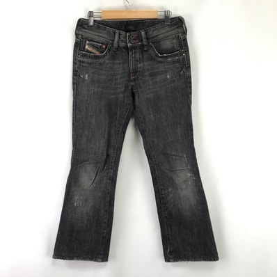 DIESEL/ディーゼル★ブラックデニムパンツ【W28/股下72cm/レディース/黒/グレー】ズボン/ボトムス/Pants/Trouser◆BJ123-h