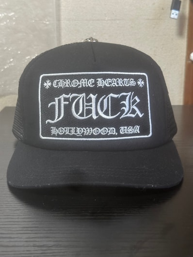 Chrome Hearts Tracker Cap Fuck "Black"