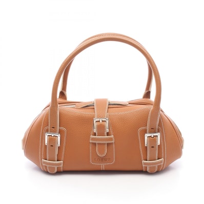 ロエベ LOEWE センダ ハンドバッグ バッグ レザー レディース ブラウン系 【中古】