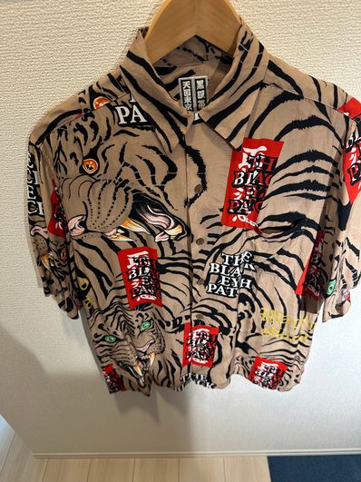 BlackEyePatch WACKO MARIA TIM LEHI Hawaiian Shirt "Beige"