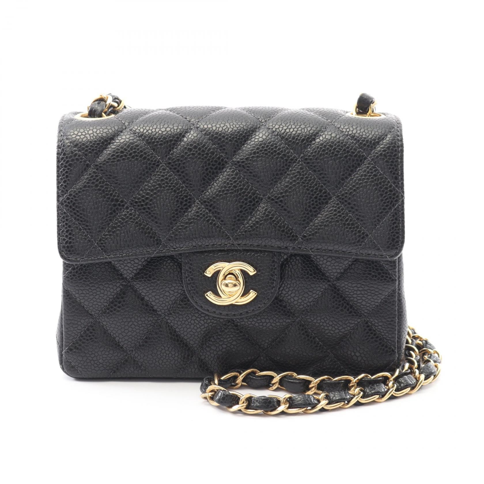 シャネル CHANEL ミニマトラッセ ショルダーバッグ バッグ レザー カーフ(牛革) レディース ブラック系 【中古】